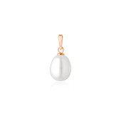 Pandantiv perla naturala alba si argint placat cu aur roz DiAmanti PR-PFD19-W-G